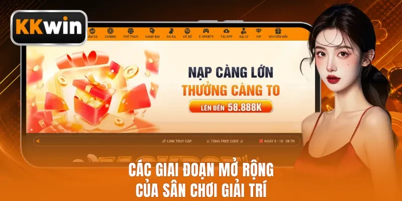 Các giai đoạn mở rộng của sân chơi giải trí