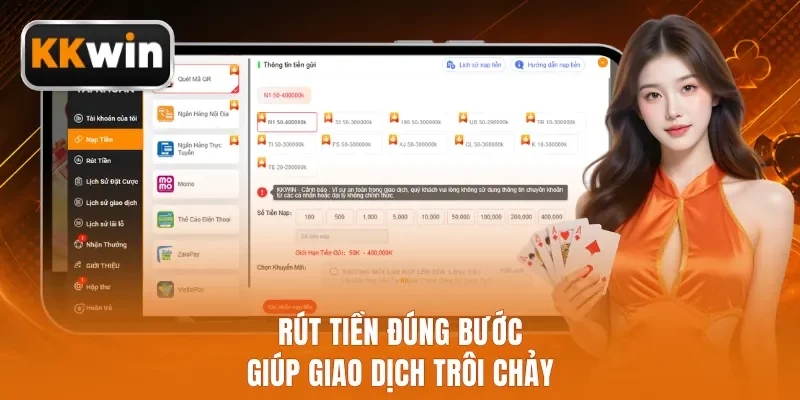 Rút tiền đúng bước giúp giao dịch trôi chảy